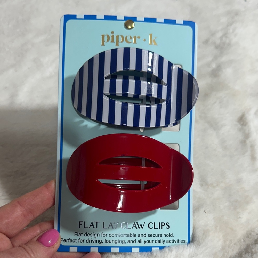 Piper K set of 2 flat lay claw clips